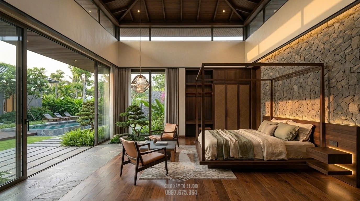 Villa sân vườn nhiệt đới tại Chư Prông, Gia Lai - Chim Xây Tổ Studio