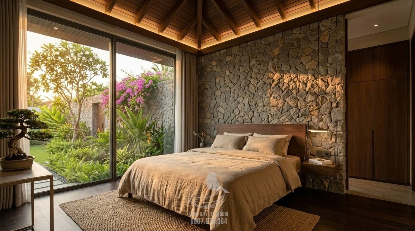 Villa sân vườn nhiệt đới tại Chư Prông, Gia Lai - Chim Xây Tổ Studio